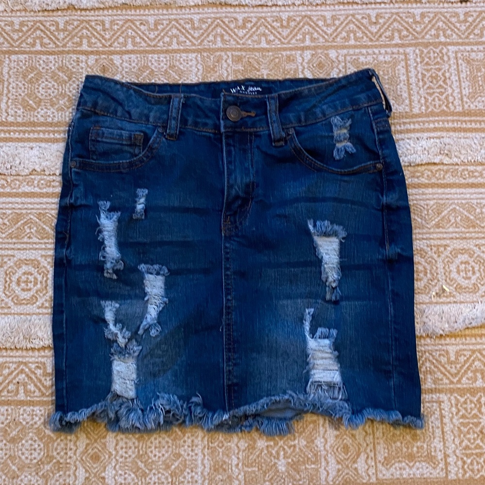 wax jean skirt